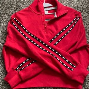 PINK cropped pullover hoodie